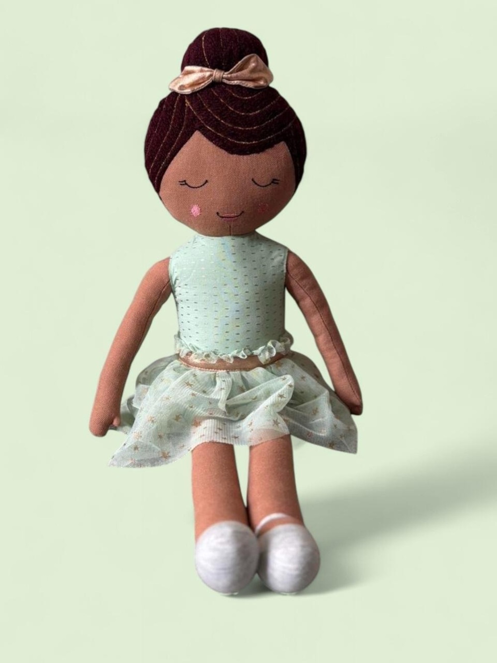 Sample Pillowfort Ballerina Doll in Mint Green Dress - Soft Girls' Toy